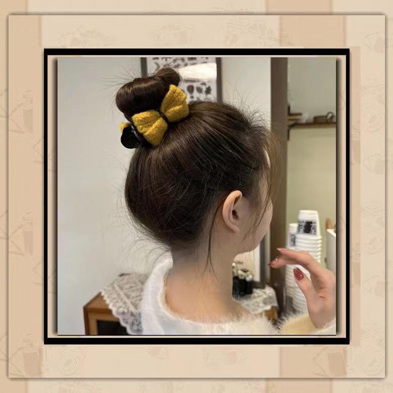 Элегантная заколка-бантик из шерсти - милая и шикарная высококачественная заколка для волос для женщин