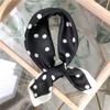 Spring and Autumn 71 Small Square Scarf Korean Polka Dot Women's Silk Scarf Versatile Decoration Art Professional Stewardess Scarf