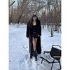 Winter New Dark Extended Knee Thickened Warm Fur Coat Imitation Fur Coat Women