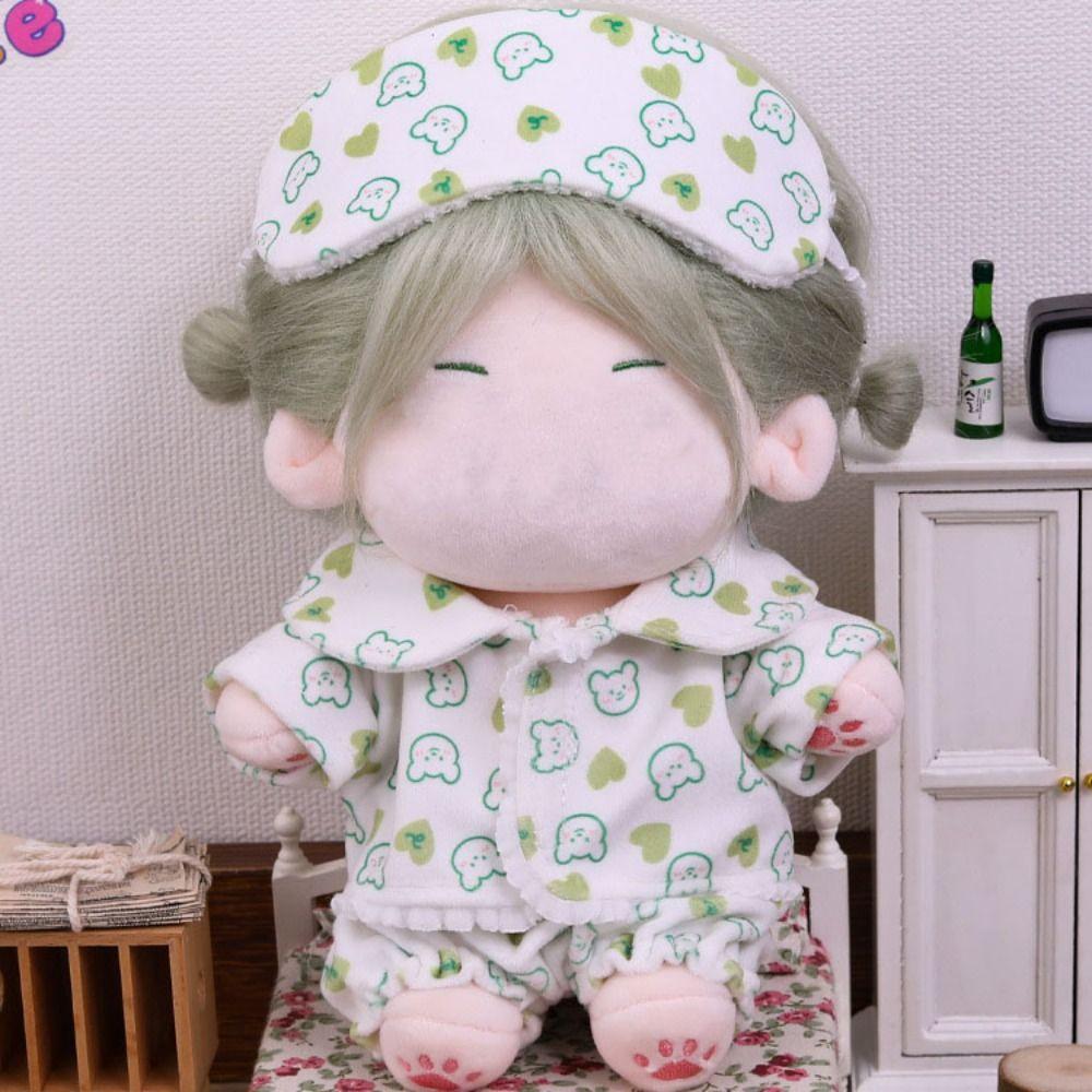 Cartoon Animal Star Doll Clothes 20cm Mini Blouse Pants Set Doll Pajamas Suit  Cotton Stuffed Doll