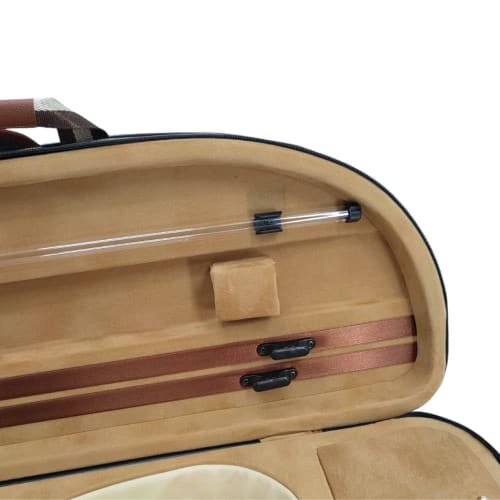 WUQIMUSC 4/4 Full Size Violin Case, Nylon Oxford Cloth, Lightweight Box with Adjustable Shoulder Strap, Travel Violin Case Bag (Gray)
