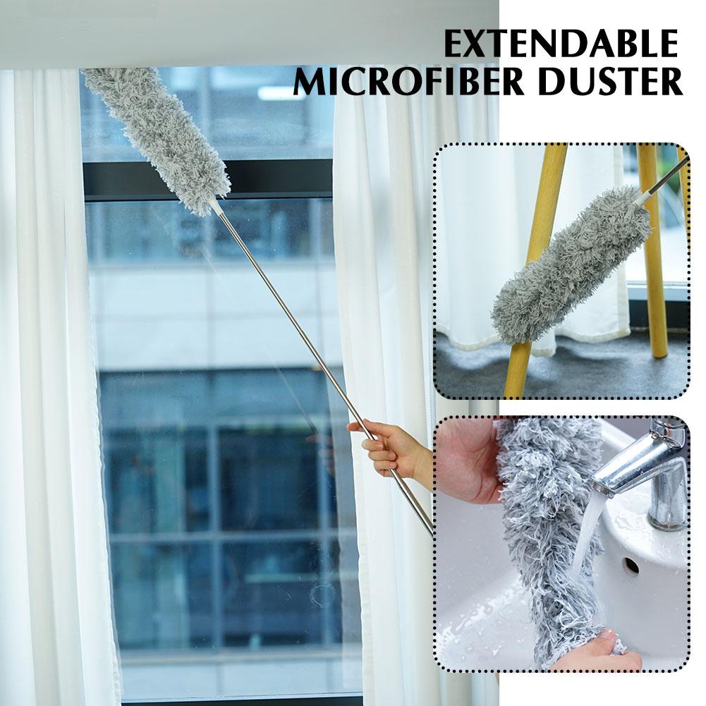 Retractable Duster Steel Long Handle Dusting Car Cleaning Dust Tools Microfiber Duster F1I2 Feather Brush Chicken Hous S0G8