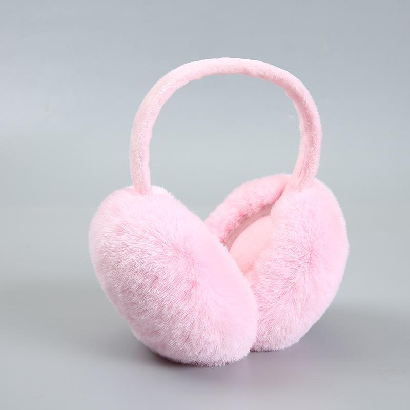Foldable Plush Earmuffs Fur Headphones Earmuff Ladies Autumn And Winter Ear Cover Russia Winter Fur Earlap Girl Cute Ear Bag
