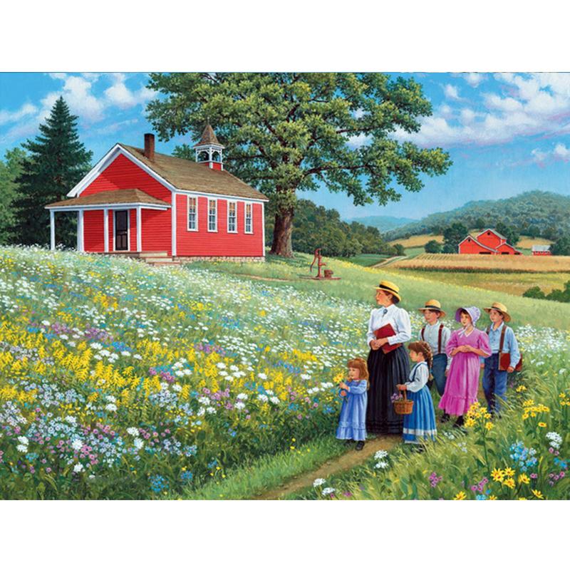 Полный Алмазная вышивка Дом Ремесло Комплект 5D DIY Алмазная картина Пейзаж Вышивка крестом Ферма Украшение дома