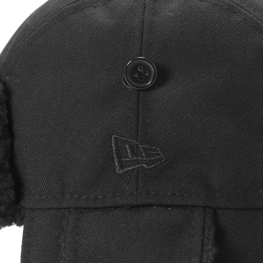 New Era Траппер Вязаная нашивка Пилотская шапка Флис с подкладкой из боа Черный XL Теплая зимняя шапка Унисекс