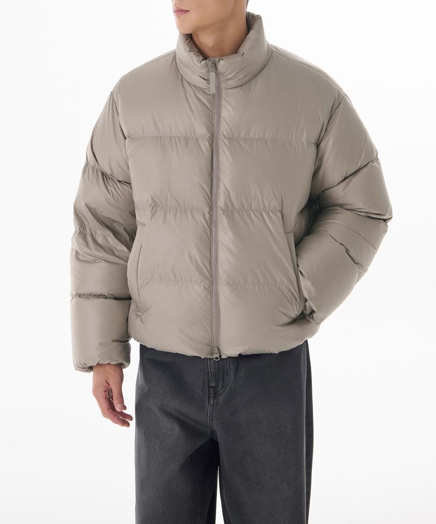 Musinsa Standard Glossy Ripstop Down Puffer Short Padded Jacket [Light Beige]