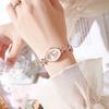 Rhinestone Quartz Ladies Watch Bracelet-Style Analog Watch 3-Leaf Clover Wristwatch  Women