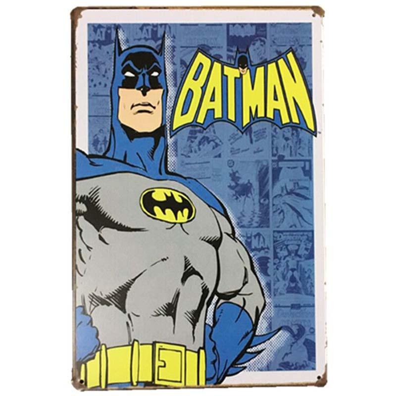 Premium Quality Creative Cartoon Superhero Tin Sign For Bar Pub Home Wall Decor