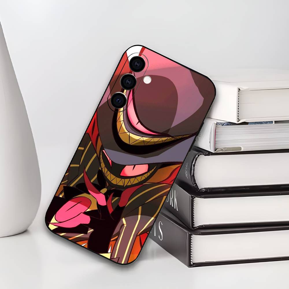 Чехол для телефона Sir Pentious H-Hazbin H-Hotel для Samsung Galaxy A73, A72, A71, A70, A53, A52, A51, Мягкий силиконовый черный чехол