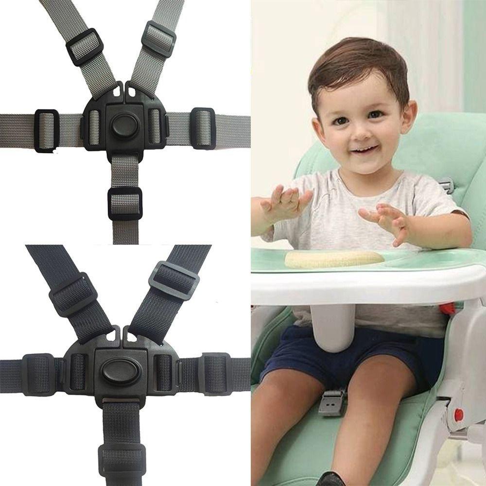 2PCS Universal Baby Safety Belt Adjustable Seat Fixed Belt Multicolor 5 Point Safety Belt Harness