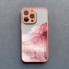 Розовый чехол для телефона с цветами персика для iphone 15 14 13 12 Pro Max Mini 11 16 14 Plus XR XS X 7 8 Plus SE 2020 Цветочный задний чехол Funda Capa