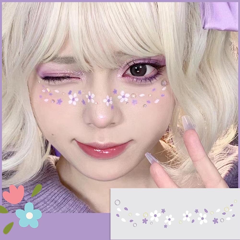 Временная тату-наклейка для румян Сонгкран Тату для лица Тату Звезда Тату для лица Водостойкий макияж M0X9