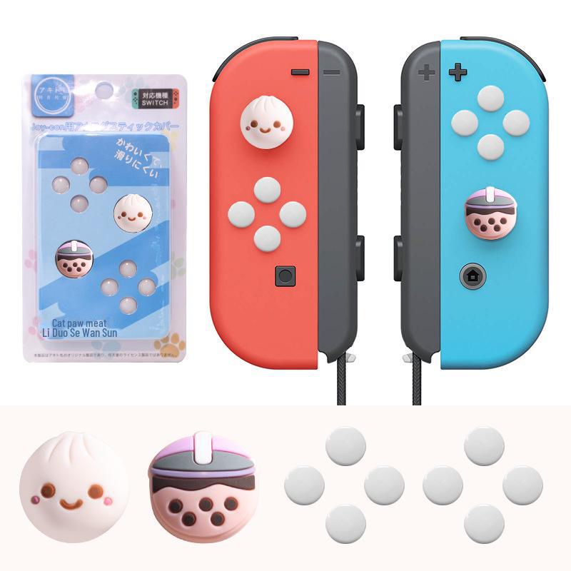 Наклейки Ajitomo в виде кошачьих лапок для стиков и кнопок Switch Joycon
