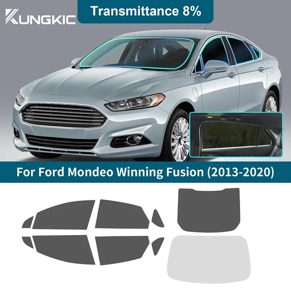 Готовая пленка для тонировки боковых стекол автомобиля Ford Mondeo Winning Fusion 2013 2020, Автонаклейка, Пленка-защита от солнца и УФ, Черная