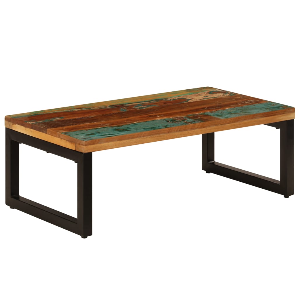 Coffee Table 100 x 50 x 35 cm Reclaimed Wood and Steel