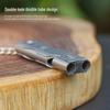 Stainless Steel High-Frequency Earthquake Rescue Whistle - Double Hole, High Decibel, Outdoor Survival Whistle