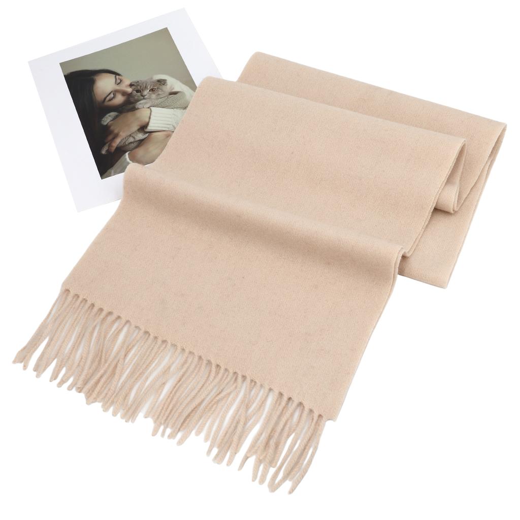 100% Wool Scarf For Women Men Winter Autumn Australia Cashmere Scarf Design Solid Color Tassel Shawl Pashmina Warm