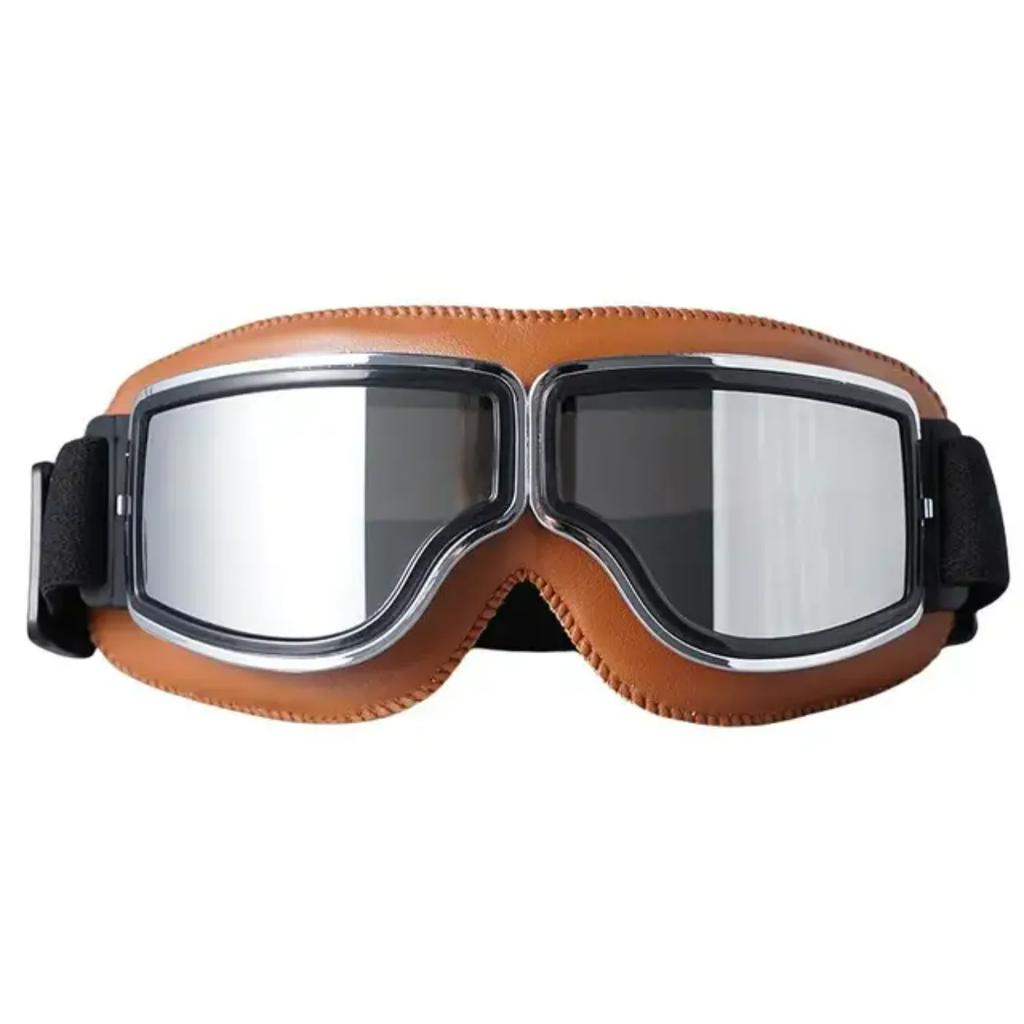 Мотоциклетные очки Мотокросс Солнцезащитные очки Велосипедные очки Защитные Винтажные очки для шлема Водительские очки для вождения кожаные очки