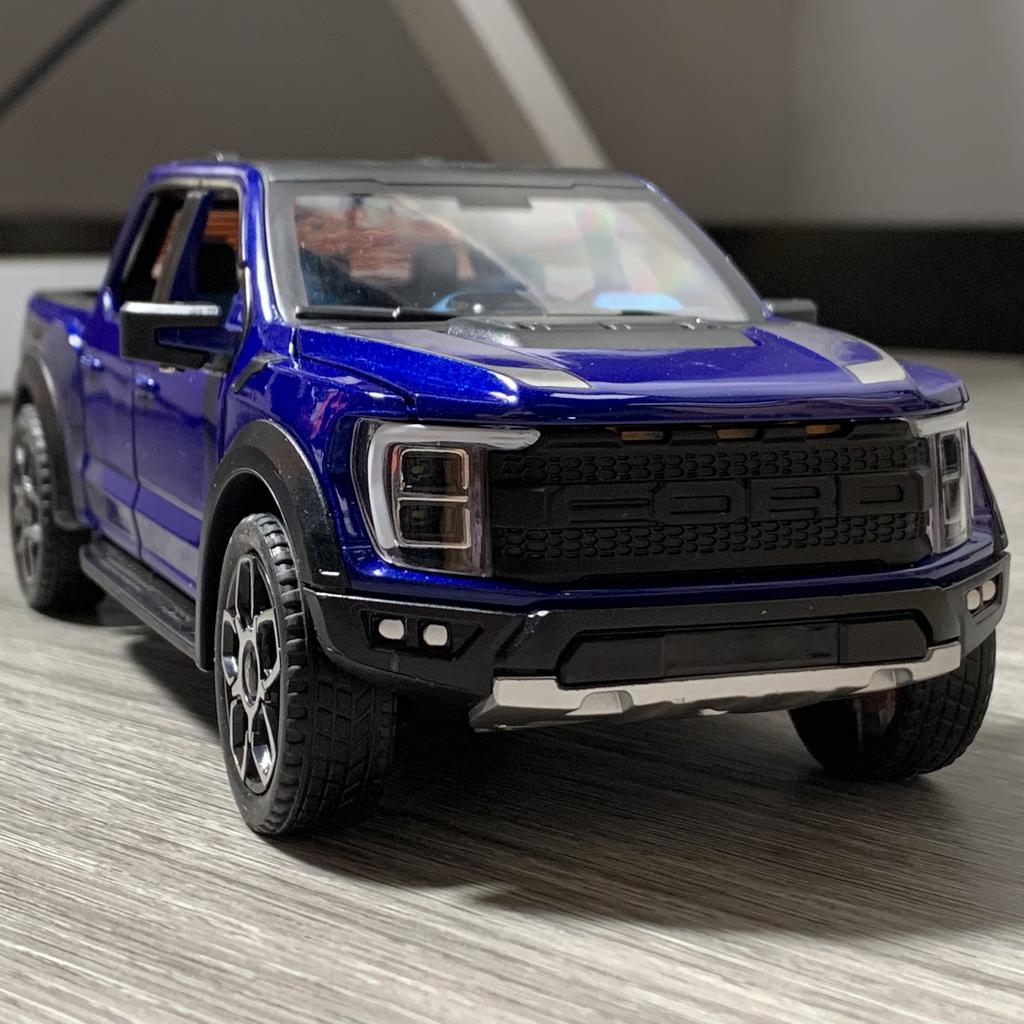 1:20 Форд Раптор F150 Пикап Игрушечная Модель Машины Со Звуком Светом Открывающимися Дверями Литая Металлическая Модель Коллекция Игрушек Друг