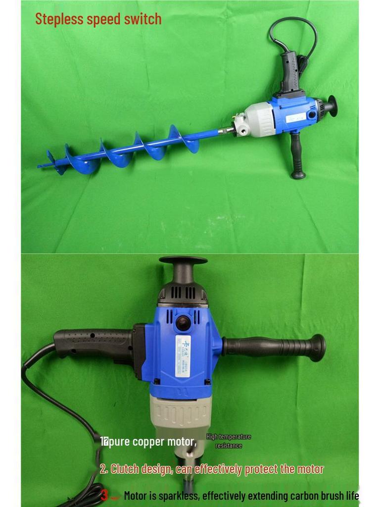 Мощный электрический земляной бур для копания и посадки