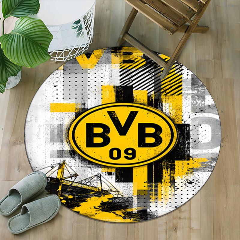 1pc B-BVB Carpet, Round Rug, Comfortable, Suitable for Entryways, Living Rooms, Office, And Bedrooms, Christmas Decoration