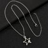 1pcs Vintage Pentagram Necklace Black Rope Necklace Personalized Fashion Alloy Star Pendant Jewelry Party Gift