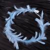 Christmas White Feather Luminous Garland New Year Women Hairband LED Feather Headband  Party