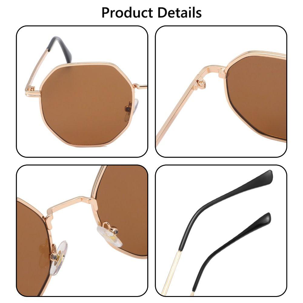 Аксессуары для весенних каникул, многоугольные солнцезащитные очки, мужские солнцезащитные очки, шестиугольные солнцезащитные очки для женщин