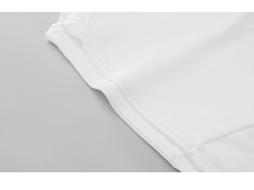 Мужская летняя футболка из тяжелого чистого хлопка с круглым вырезом, 260 г, с коротким рукавом, свободного кроя