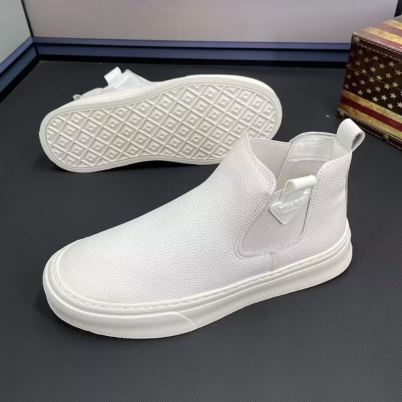 Высокие кроссовки мужские дизайнерские ботильоны модные повседневные из микрофибры и кожи верх увеличенной высоты плоская платформа сандалии обувь