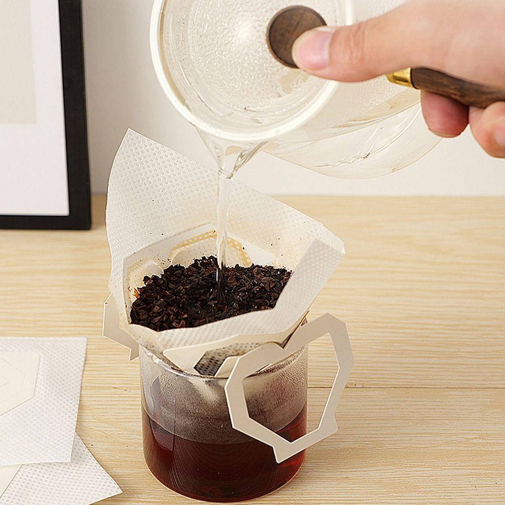 30 шт. V-образный кофейный фильтр Экологичный с ушками Фильтр-пакет для кофейного порошка Одноразовый фильтр-пакет для кофе