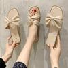 2020 Summer New Korean Version Flat-bottomed Outer Wear One-word Slippers Women's Travel Vacation Beach Shoes Flat-heeled Women's Shoes