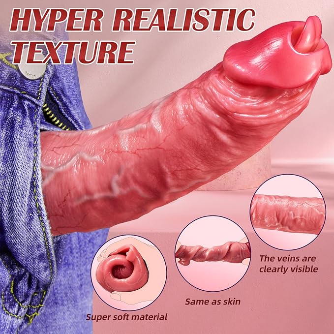 Рукав на пенис с вибрирующим язычком, Удлинитель пениса с 10 режимами вибрации, Пульт управления, Кольцо для увеличения пениса для мужчин, Реалистичные секс-игрушки
