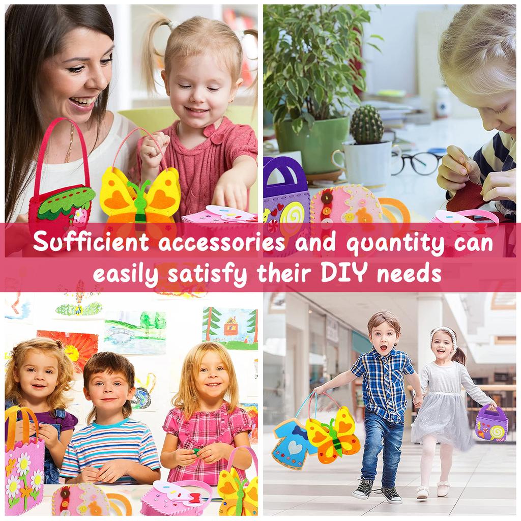 8 шт. Детский швейный набор DIY Фетровые швейные наборы Дошкольные развивающие игрушки Крафт Фетр с безопасной иглой для мальчиков девочек начинающих