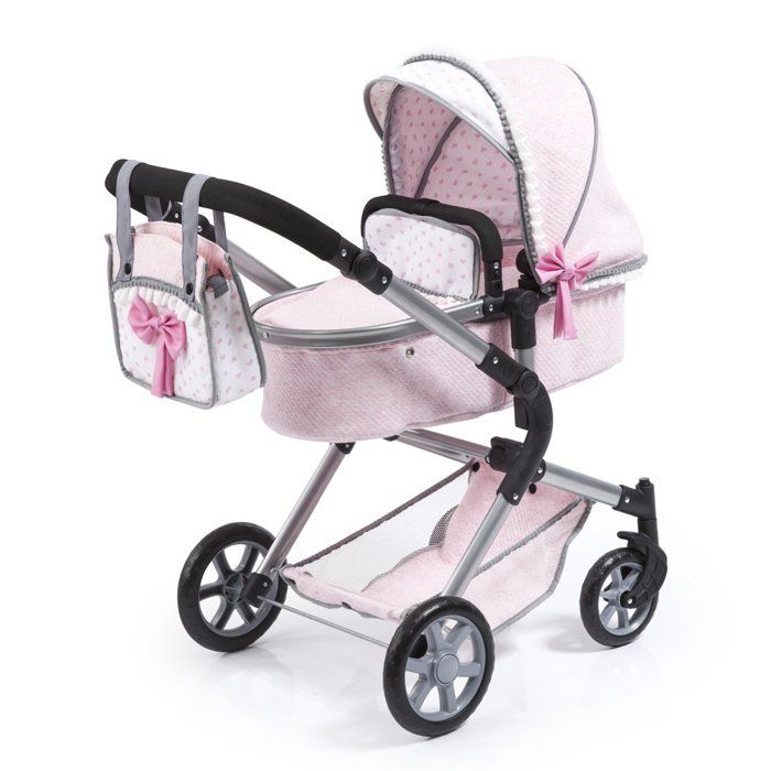 Landau Poupée - REIG - Paseo Urban Neo Rose - Poignée Ajustable - Combi Cabriolet