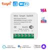 Tuya WiFi Умный выключатель 2-стороннее управление с мониторингом энергопотребления Переключатель 16А Мини Умный автомат Управление Smart Life Alexa Через Google Home
