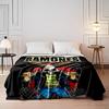 Племенной плед Ramones Punk Skull для всех сезонов, плед для обеденного перерыва, накидка, подарок