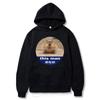 Funny Ok I Pull Up Capybara Print Hoodie Men's Fashion Casual Oversized Hooded Sweatshirts Gothic Pullovers Clothes for Teens