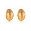 Ancient metal bean stud earrings, advanced sense brushed craftsmanship, exquisite earrings, light luxury, fashion, commuting, casual and versatile
