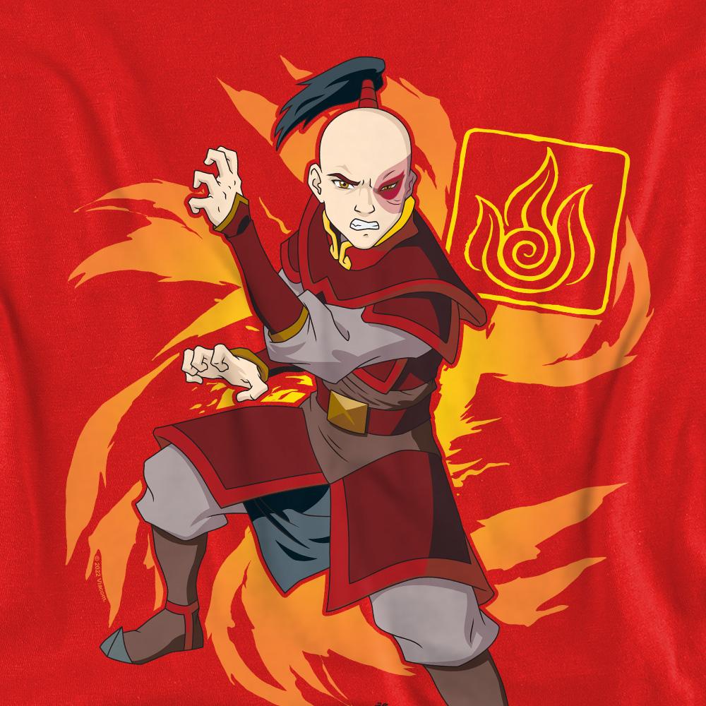 Avatar: The Last Airbender Unisex Adult Flame Burst Zuko Sweatshirt