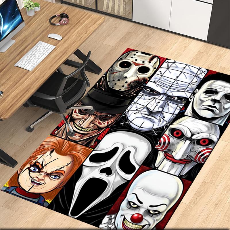 Halloween horror Printed Carpet, for Office Chair Living Room Bedroom Kitchen Room Decor Gifts.
