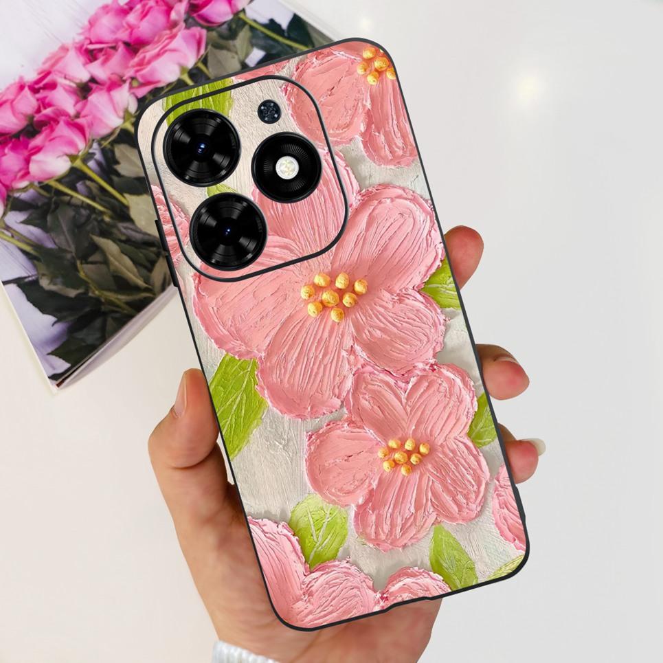 Ультратонкий силиконовый TPU чехол для телефона Tecno Spark 20 20c 20 Pro, корпус с рисунком бабочки, милого кота, мрамора, крутой узор, Coques Spark20