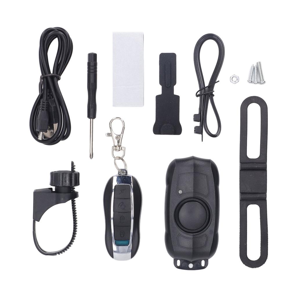 Electric Vehicle Alarm USB Charging Bike Wireless Remote Control Vibration Alarm Built In Battery