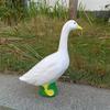Goose Statue Resin Garden Sculpture Lifelike Details Decorative Porch Goose Figurine Multi-Purpose Ornament