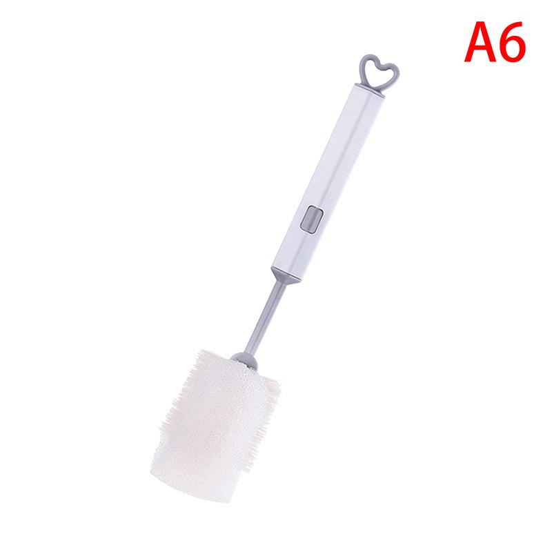 1 шт. Мягкая губка для мытья чашек с длинной ручкой, губка для бутылок, щетка для мытья бутылок, стеклянных чашек, мытья и чистки кухни