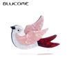 Acrylic Brooches for Women Flying Bird Pink Feather Red Tail Brooch Woman High Quality Girls Jewelry On Bag Clothes