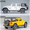 1/32 Jeep Wrangler Rubicon Модель игрушечного автомобиля с высокой имитацией звука и света внедорожная литая коллекционная игрушечная машина для детей