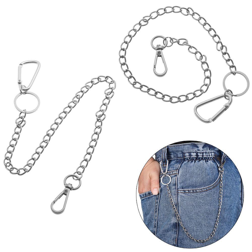 Long Trousers Rock Punk Keyring HipHop Jewelry Jean Keychain Clip Wallet Belt Chain