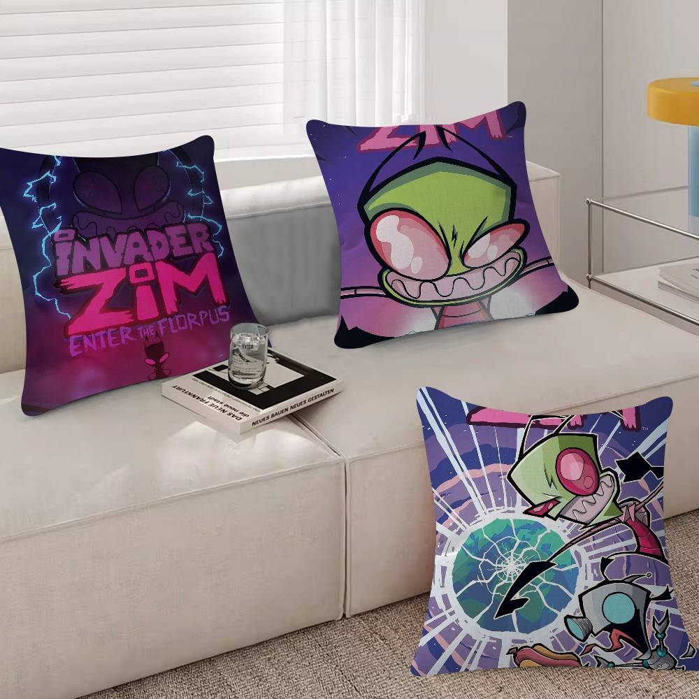 Invader ZIM Мультяшный Фильм Наволочка Мультяшный Подарок Чехол на Подушку Спальня Дом Диван Стул Сиденье Декор Наволочка