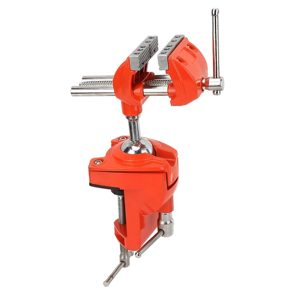 360° Rotating Mini Rotating Clamp Vise Swivel Base Table Clamp Vise Heavy Duty Vise Woodworking